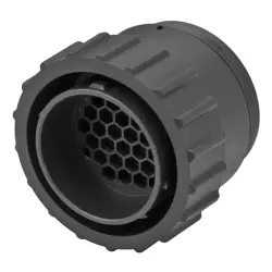 Plug housing, 37 pole, crimp connection, screw locking, straight, 206305-1