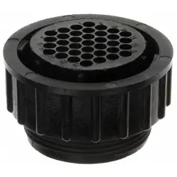 Plug housing, 37 pole, crimp connection, screw locking, straight, 182923-1
