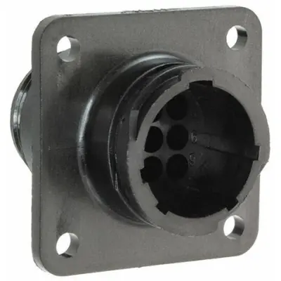 Socket housing, 9 pole, crimp connection, screw locking, straight, 206705-1 - 1
