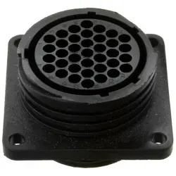 Socket, 37 pole, crimp connection, screw locking, straight, 182920-1