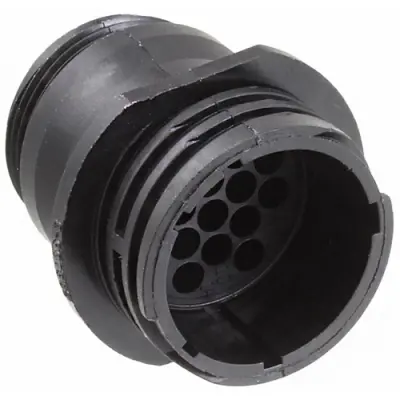 Plug housing, 16 pole, crimp connection, screw locking, straight, 206036-3 - 1