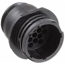 Plug housing, 16 pole, crimp connection, screw locking, straight, 206036-3