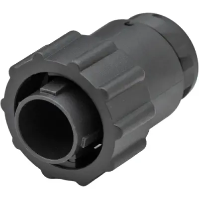 Plug housing, 4 pole, crimp connection, screw locking, straight, 182651-1 - 1