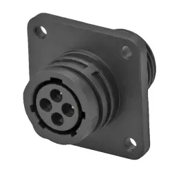 Socket housing, 4 pole, crimp connection, screw locking, straight, 206430-1