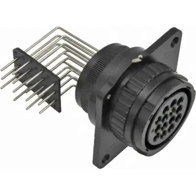 Socket housing, 19 pole, solder connection, angled, 796502-1 - 1