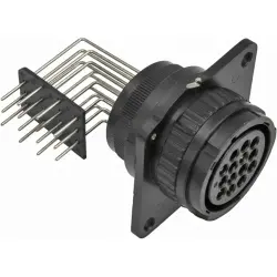 Socket housing, 19 pole, solder connection, angled, 796502-1