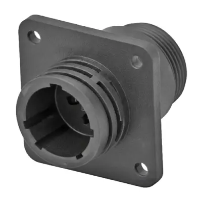 Plug housing, 9 pole, crimp connection, screw locking, straight, 206705-3 - 1
