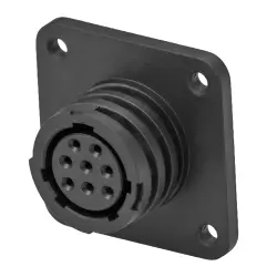 Socket housing, 8 pole, crimp connection, snap lock, straight, 206433-1