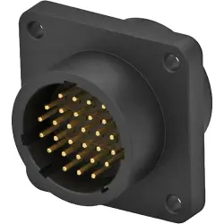 Plug housing, 28 pole, crimp connection, straight, 206127-1
