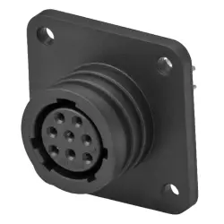 Socket housing, 8 pole, solder connection, straight, 208657-1