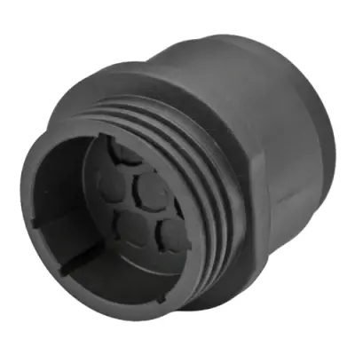 Plug housing, 7 pole, crimp connection, snap lock, straight, 206137-2 - 1