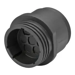 Plug housing, 7 pole, crimp connection, snap lock, straight, 206137-2