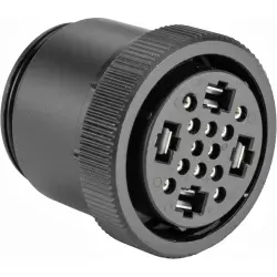 Socket housing, 13 pole, crimp connection, snap lock, straight, 211824-1