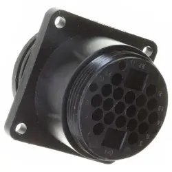 Socket housing, 22 pole, crimp connection, screw locking, straight, 206613-1