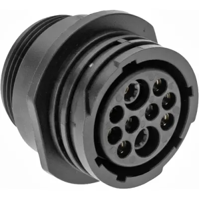 Socket housing, 10 pole, crimp connection, snap lock, straight, 213893-2 - 1