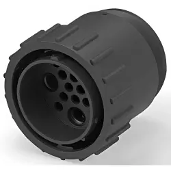 Plug housing, 16 pole, crimp connection, snap lock, straight, 796332-1