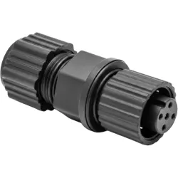 Jack, 8 pole, solder cup, screw locking, straight, 1838276-4