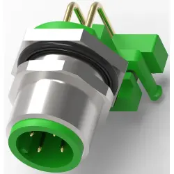 Plug, 4 pole, solder connection, screw locking, angled, 3-2172065-2