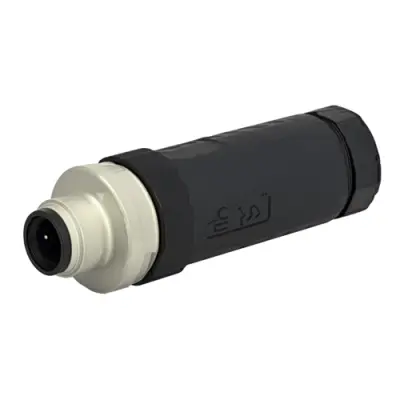 Plug, 2 pole, screw connection, screw locking, straight, T4111002021-000 - 1