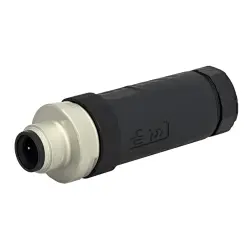 Plug, 2 pole, screw connection, screw locking, straight, T4111002021-000