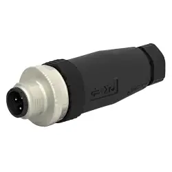Plug, 4 pole, screw connection, screw locking, straight, T4111001041-000