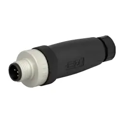 Plug, 5 pole, screw connection, screw locking, straight, T4111401051-000