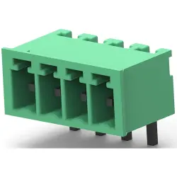 PCB terminal, 10 pole, pitch 3.5 mm, AWG 30-14, 11 A, pin, green, 1-284512-0