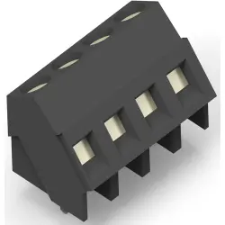 PCB terminal, 3 pole, pitch 5.08 mm, AWG 30-12, 17.5 A, screw connection, black, 1546074-3