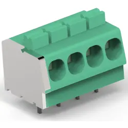 PCB terminal, 2 pole, pitch 5 mm, AWG 30-12, 16 A, screw connection, green, 1986711-2