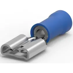 Insulated flat plug sleeve, 4.75 x 0.51 mm, 1.04 to 2.62 mm², AWG 16 to 14, brass, tin-plated, blue, 640919-1