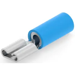 Insulated flat plug sleeve, 4.75 x 0.51 mm, 1.04 to 2.62 mm², AWG 16 to 14, brass, tin-plated, blue, 8-640919-1