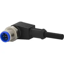 Sensor actuator cable, M12-cable plug, angled to open end, 5 pole, 1.5 m, PUR, gray, 4 A, 2273100-1