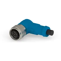 Sensor actuator cable, M12-cable socket, angled to open end, 5 pole, 1 m, PVC, black, 4 A, T4161410005-002