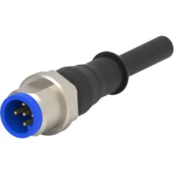Sensor actuator cable, M12-cable plug, straight to open end, 4 pole, 1.5 m, PVC, gray, 4 A, 1-2273044-1