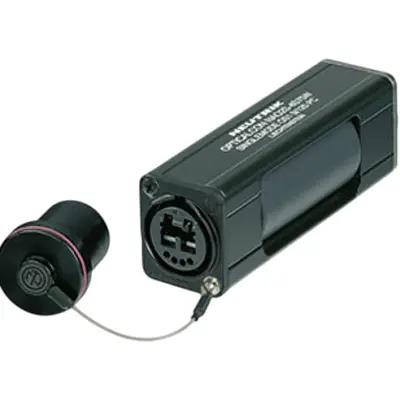 FO connector, LC duplex, multimode, ceramic, black, NAO2M-H1W-A - 1