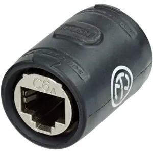 Modular adapter, RJ45 socket to RJ45 socket, straight, Cat 6A, NE8FFX6-W - 1