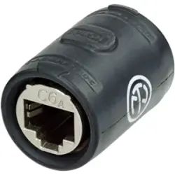 Modular adapter, RJ45 socket to RJ45 socket, straight, Cat 6A, NE8FFX6-W