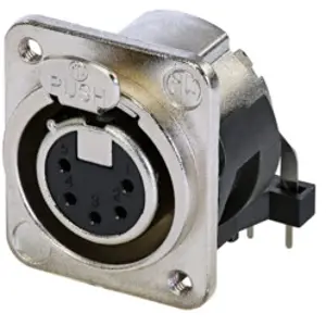 XLR panel socket, 5 pole, silver-plated, zinc die casting, NC5FDM3-H-1 - 1