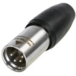 XLR plug, 4 pole, gold-plated, 2.5 mm², AWG 16, zinc die casting, NC4MX-TOP