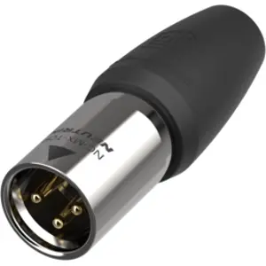 XLR plug, 3 pole, gold-plated, 1.5 mm², AWG 16, stainless steel, NC3MX1-TOP - 1