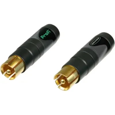 Phono RCA connector, male, 2 pcs, black, cinch, package with 2 pieces - 1