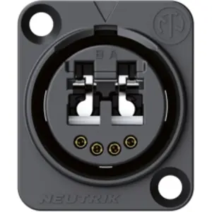 FO socket, LC duplex, multimode, ceramic, black, NO2-4FDW-A - 1