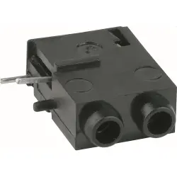 2 mm test socket, PCB connection, mounting Ø 3.8 mm, black, 1813.2235