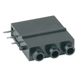 2 mm test socket, PCB connection, black, 2032.2331