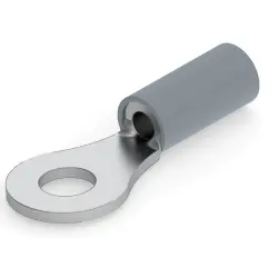 Uninsulated ring cable lug, 0.26-1.65 mm², AWG 22 to 16, 3.68 mm, M3.5, gray, 2-322873-1