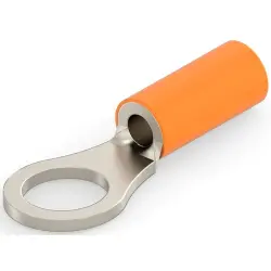 Uninsulated ring cable lug, 0.3-1.42 mm², AWG 22 to 16, 5 mm, orange, 321894