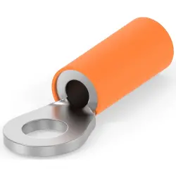 Uninsulated ring cable lug, 0.3-1.42 mm², AWG 22 to 16, 3.02 mm, orange, 321887