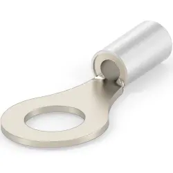 Uninsulated ring cable lug, 1.04-2.62 mm², AWG 16 to 14, 6.73 mm, M6, metal, 322376