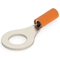 Uninsulated ring cable lug, 1.04-2.62 mm², AWG 16 to 14, 3.68 mm, M3.5, orange, 322332