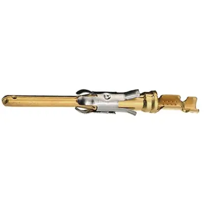 Pin contact, 0.75-1.5 mm², AWG 18-16, crimp connection, gold-plated, 1-163082-0 - 1